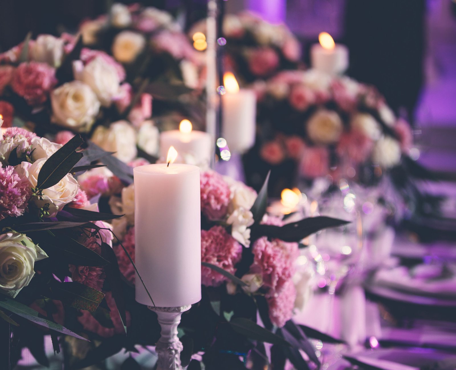 Luxury gala dinner floral centrepiece arrangement